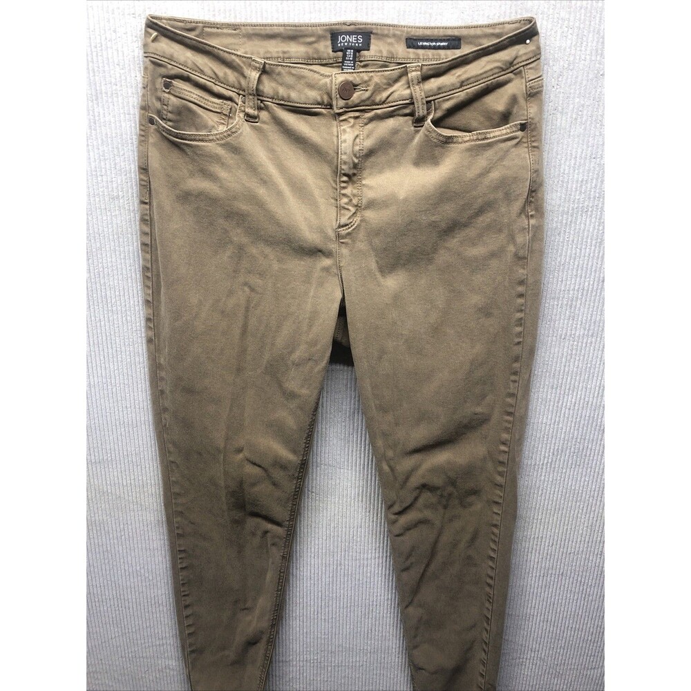 Jones New York Pants Size 10 Taupe Tapered 5 Pocket